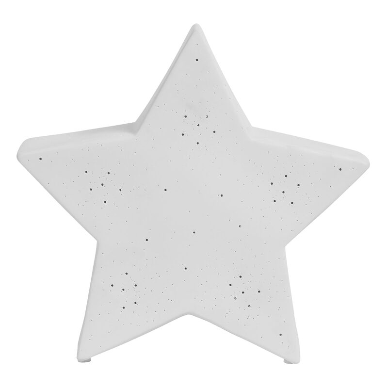 Lampe de chevet ÉTOILE coloris blanc 25,5 x 26,5 cm