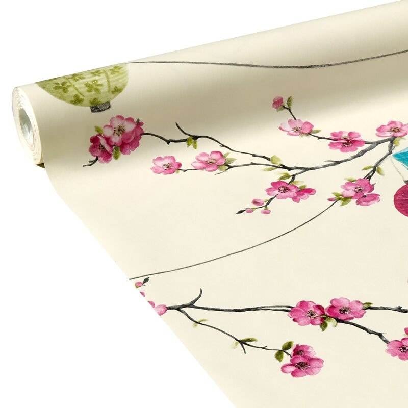 Papier peint intissé CHINESE GARDEN coloris blanc