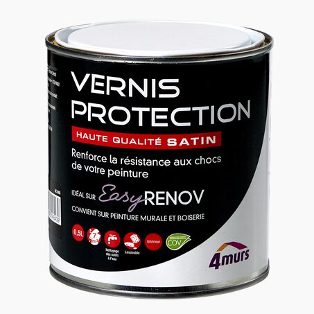 4MURS Peinture VERNIS PROTECTION incolore Satiné 0,5 L
