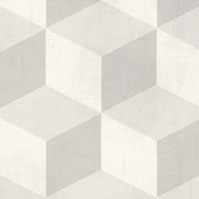 Papier peint intissé CUBIC coloris gris perle