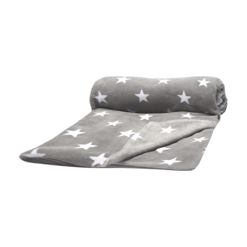 Plaid polaire STARS coloris gris