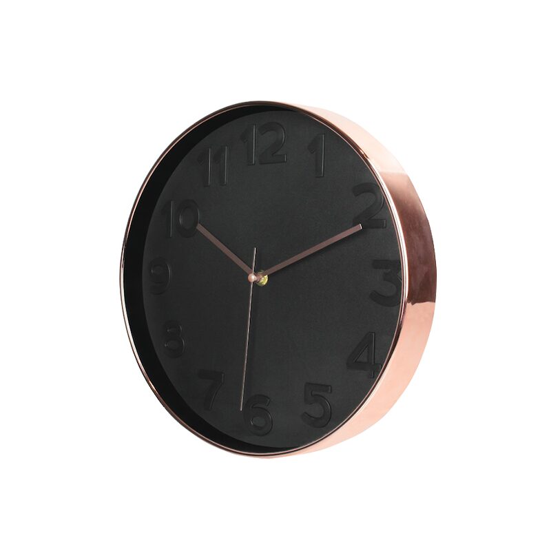 Horloge LAUGE coloris noir et rose