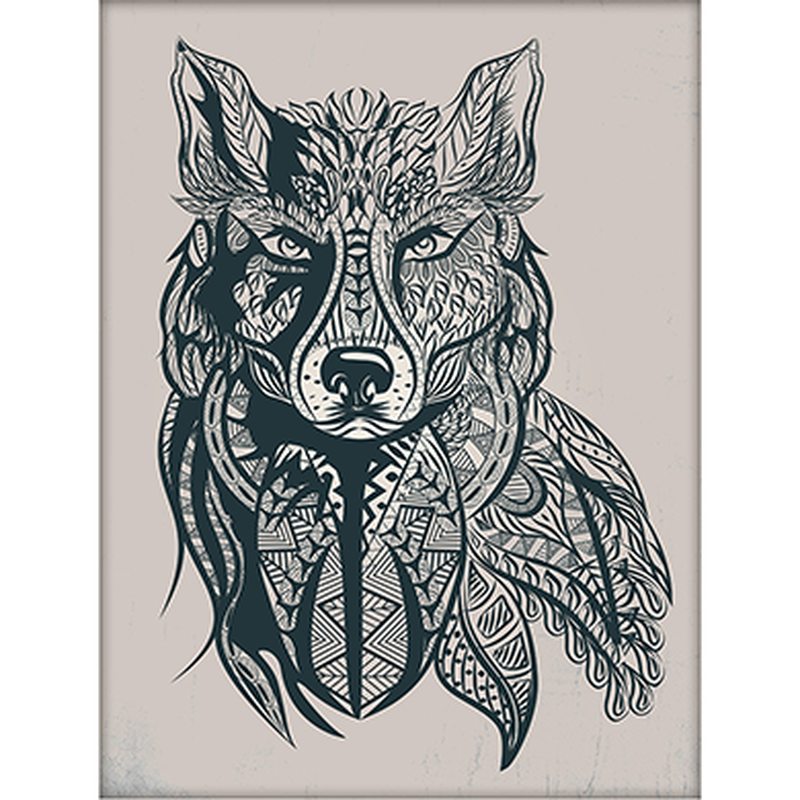 Tableau LOUP 34 x 44 cm