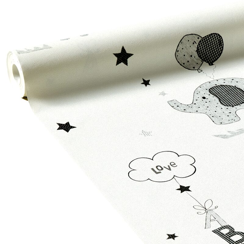 Papier peint intissé SWEETY coloris blanc