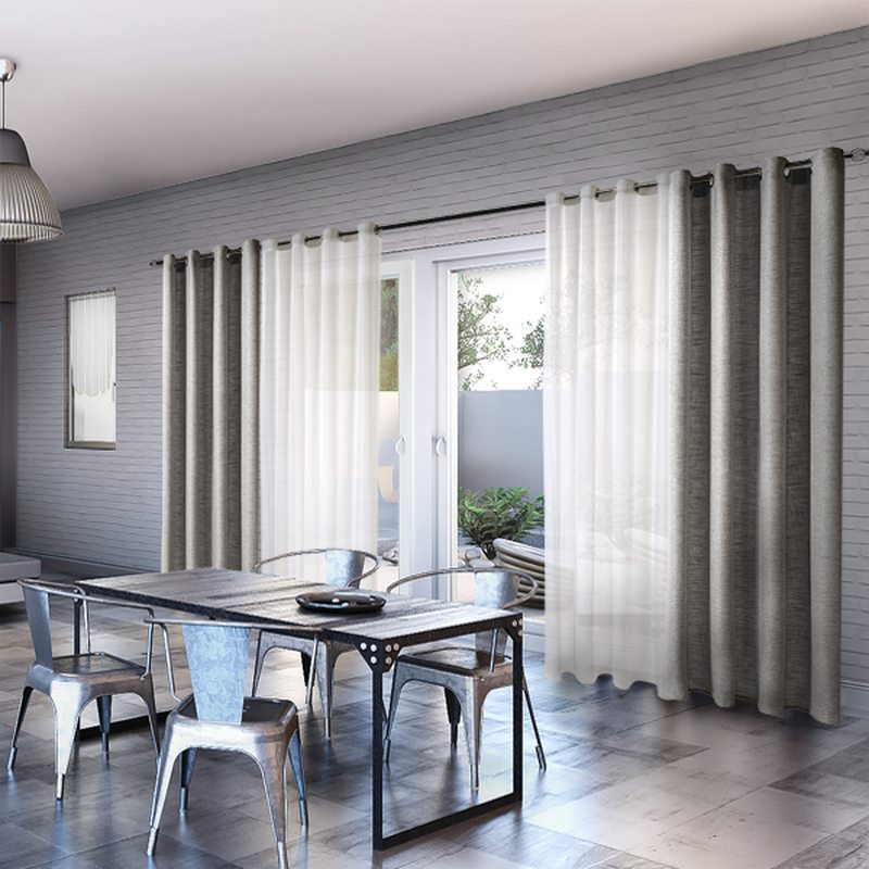 Voilage ANTI-FEU coloris blanc 140 x 300 cm