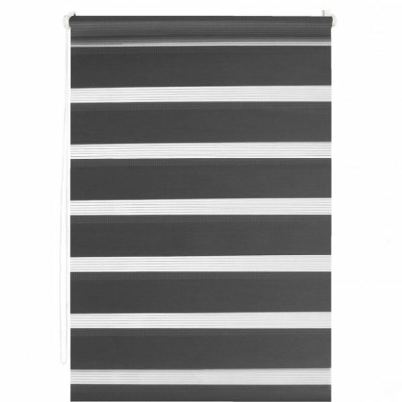 Store jour/nuit EASY ROLL JALOUSY coloris gris moyen 62 x 190 cm