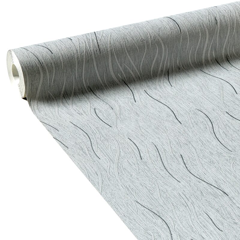 Papier peint intissé JULIANA coloris gris perle