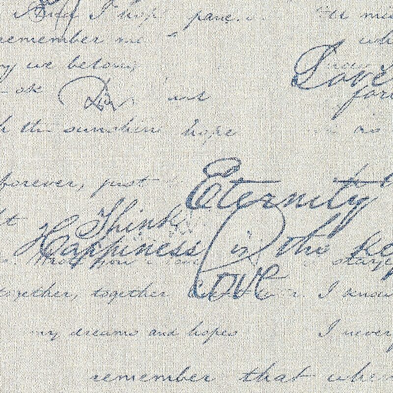 Papier peint intissé FLORENTINE MANUSCRIT coloris écru
