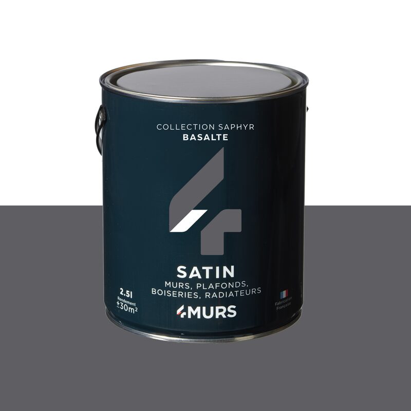 Peinture Multi-supports SAPHYR Alkyde basalte Satiné 2,5 L