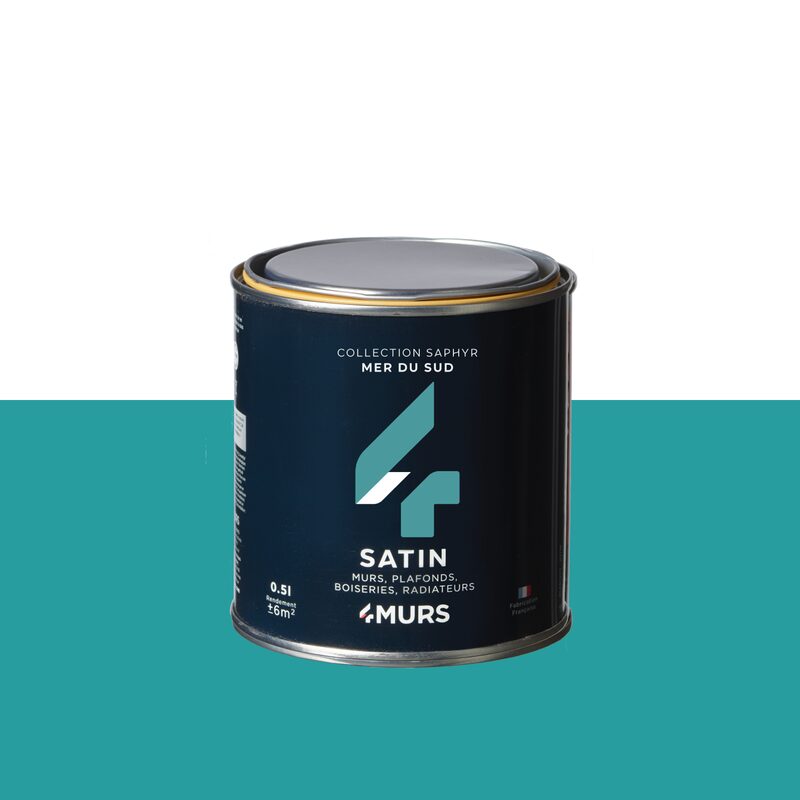 Peinture Finition SAPHYR Alkyde mer du Sud Satiné 0,5 L