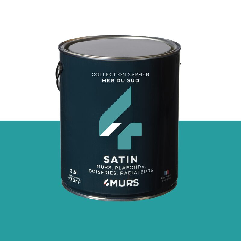 Peinture Multi-supports SAPHYR Alkyde mer du Sud Satiné 2,5 L