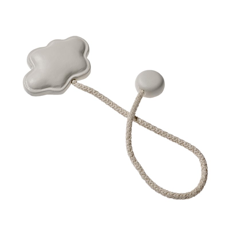Embrasse aimantée NUTTY coloris blanc