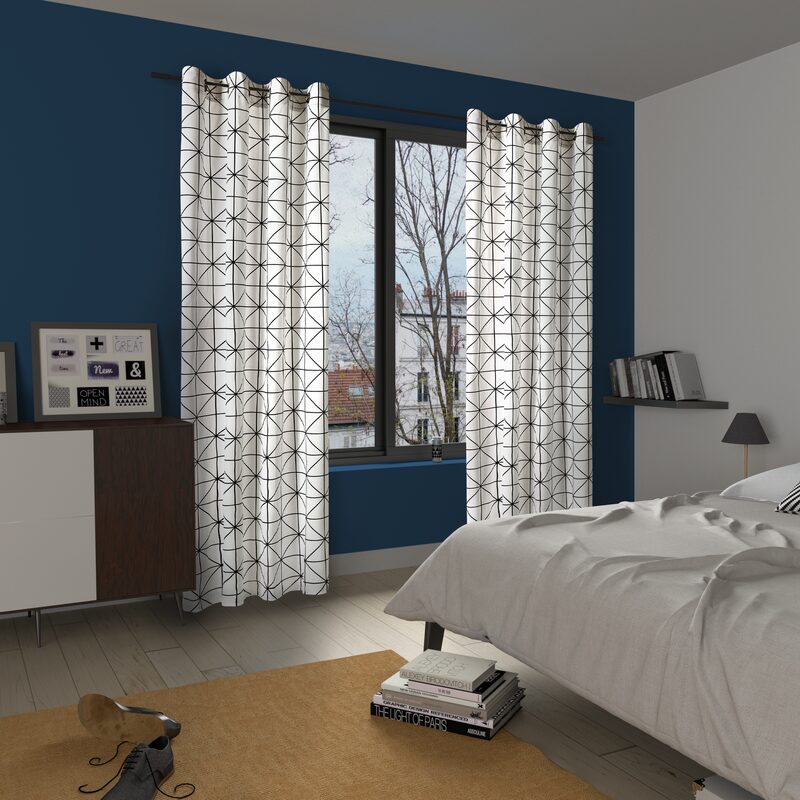 Rideau SLIDING coloris blanc 140 x 260 cm