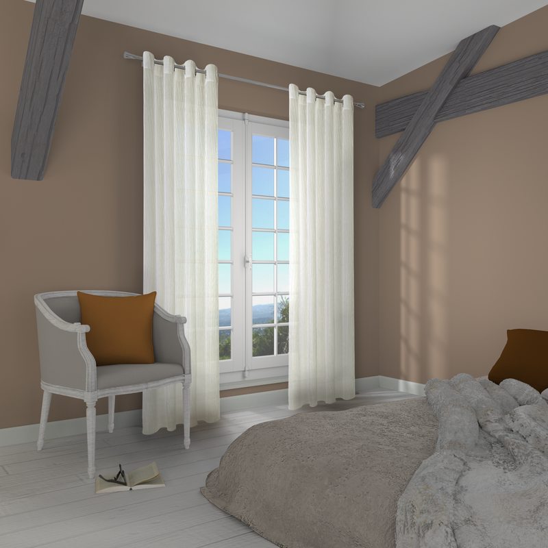 Voilage DONNA coloris beige 140 x 240 cm