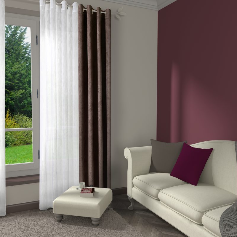 Voilage DONNA coloris blanc 140 x 240 cm