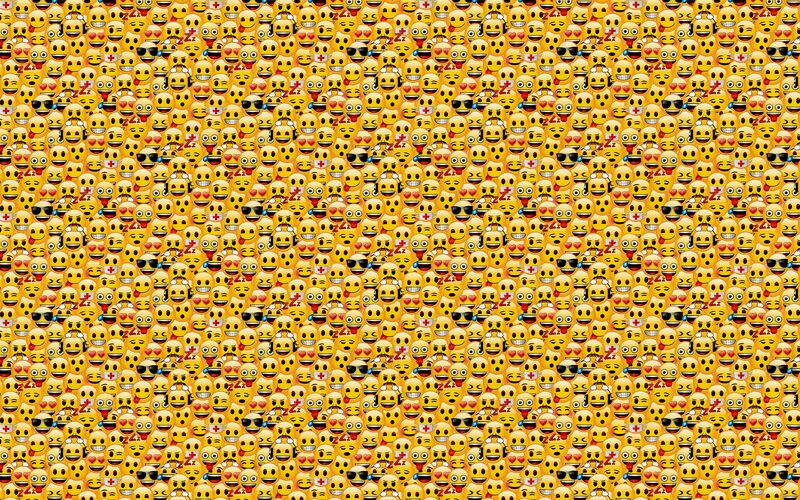 Papier peint EMOTICONE coloris jaune soleil