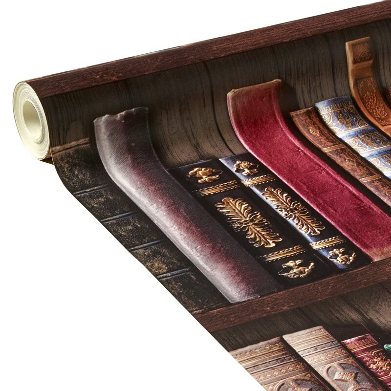 Papier peint BIBLIOTHÈQUE ANATOLE coloris multicolore