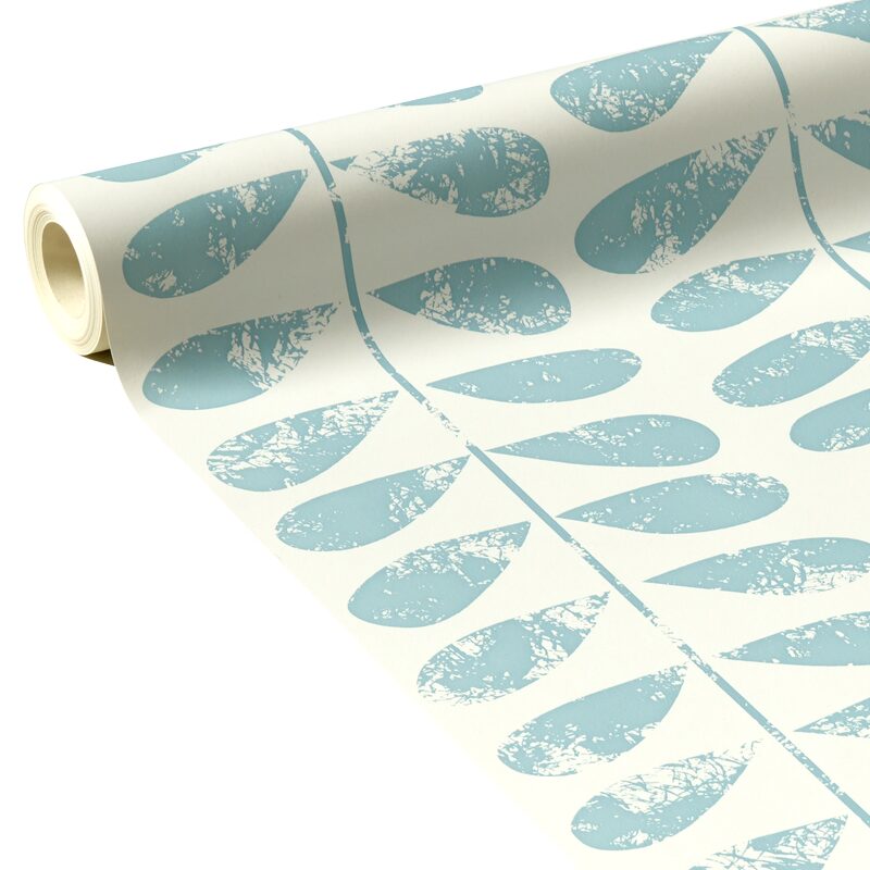 Papier peint MALENA coloris bleu vintage