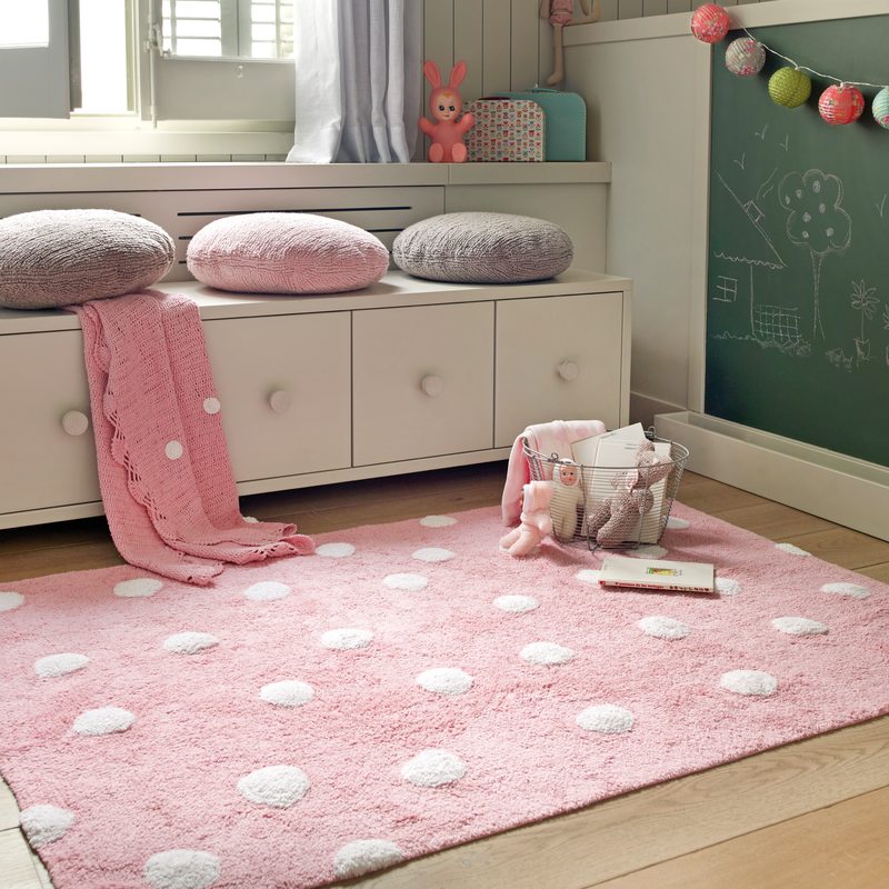 Tapis TOPOS coloris rose 120 x 160 cm