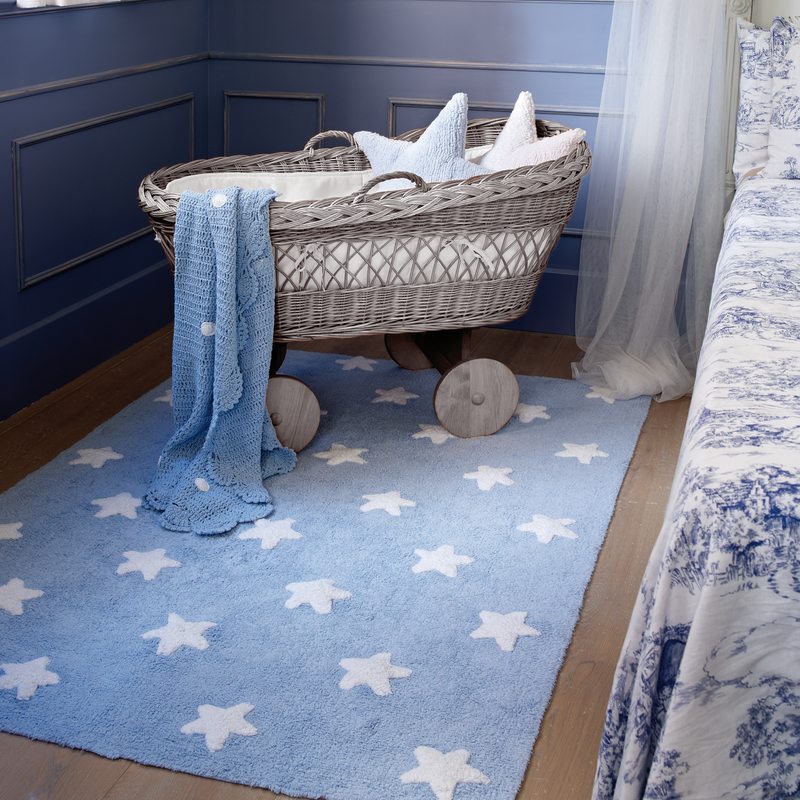 Tapis STARS coloris bleu 120 x 160 cm