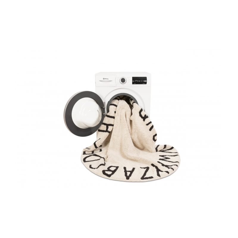 Tapis ROUND ABC coloris beige