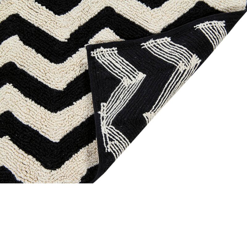 Tapis ZIG ZAG coloris noir 140 x 200 cm