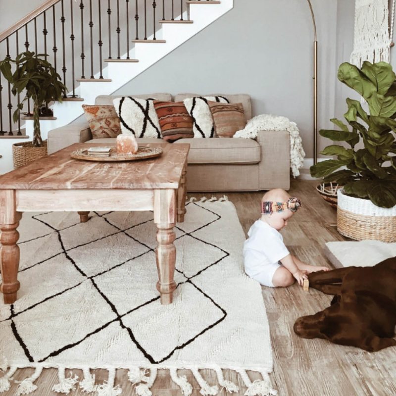 Tapis BERBERE coloris beige 140 x 200 cm