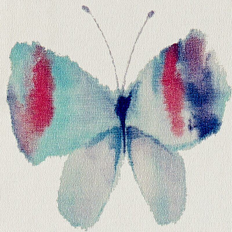 Papier peint PARADIS DES PAPILLONS coloris rose aquarelle