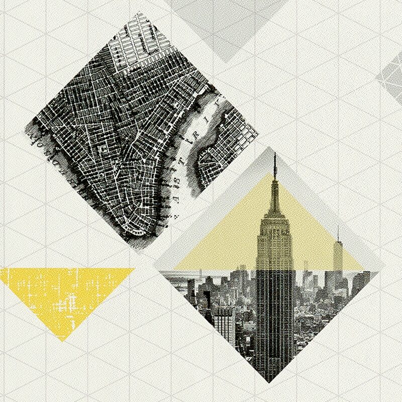 Papier peint intissé MY NEW YORK coloris blanc