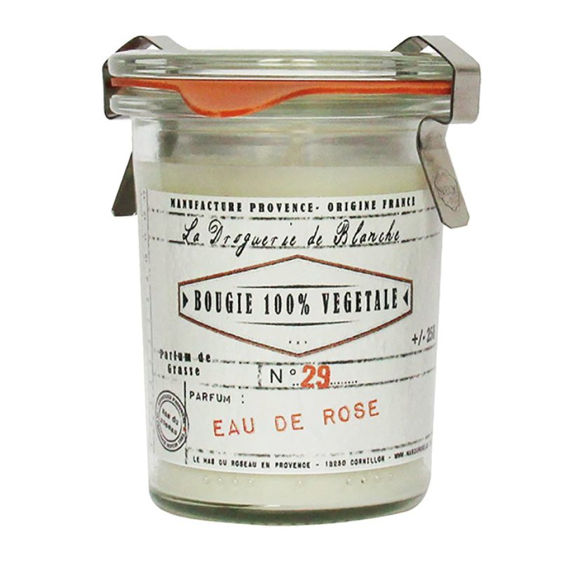 Bougie parfumée DROGUERIE DE BLANCHE eau de rose