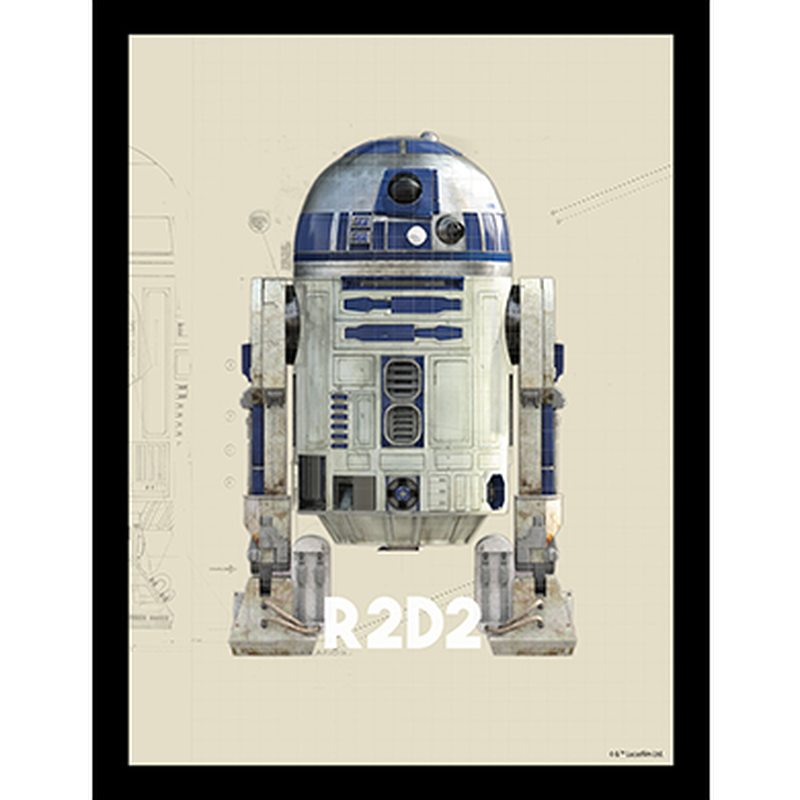 Tableau STAR WARS R2D2 34 x 44 cm