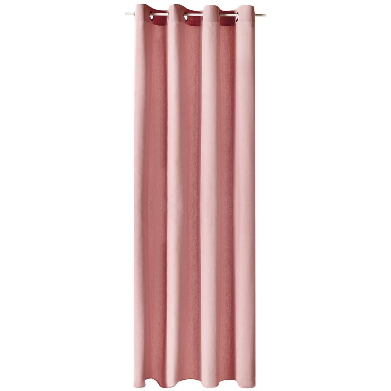Rideau COTOON coloris rose tendre 140 x 240 cm