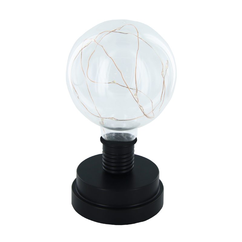 Lampe de table PLUTON coloris noir 18 x 10 cm