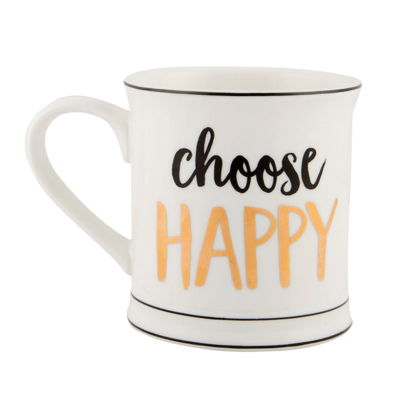 Mug CHOOSE HAPPY coloris blanc