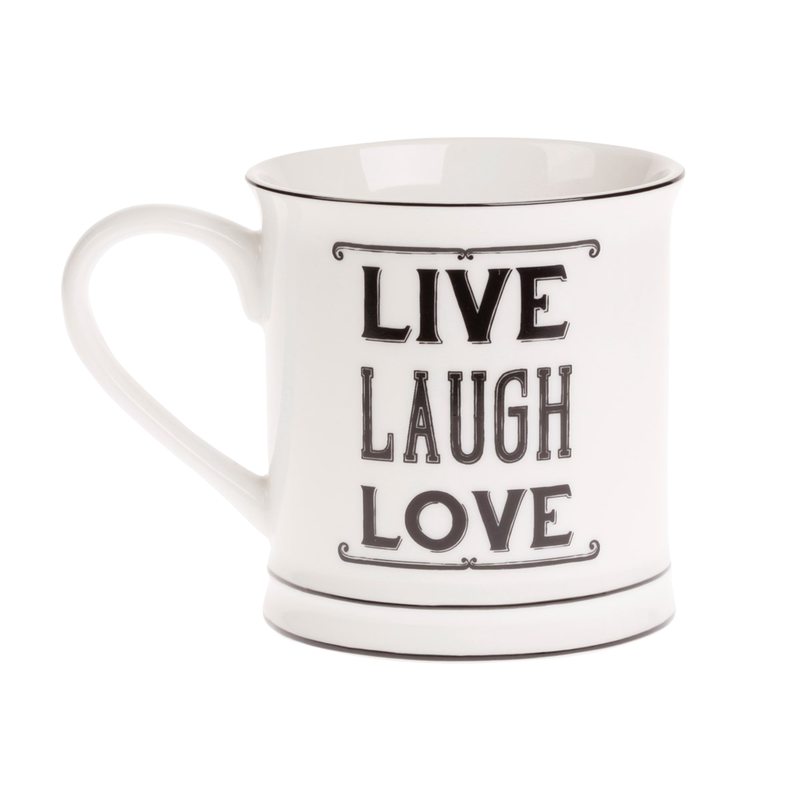 Mug LIVE LAUGH LOVE coloris blanc