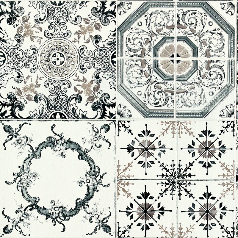 Papier peint vinyle IRINA coloris gris