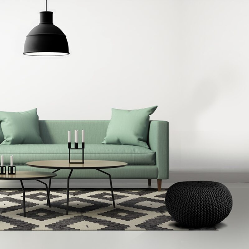 Pouf TRICOT coloris noir