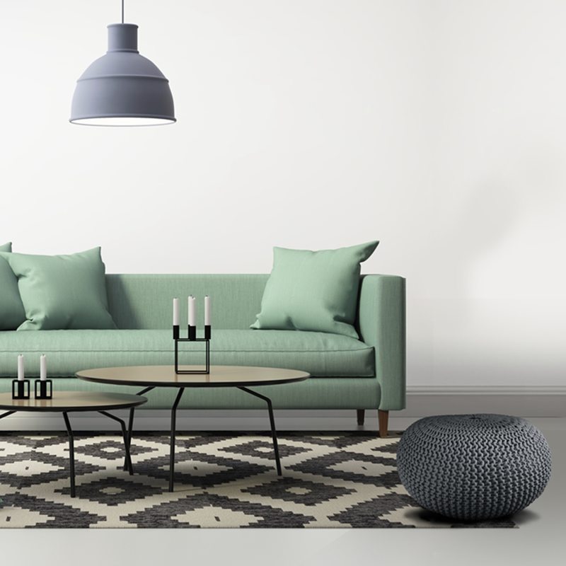 Pouf TRICOT coloris gris anthracite