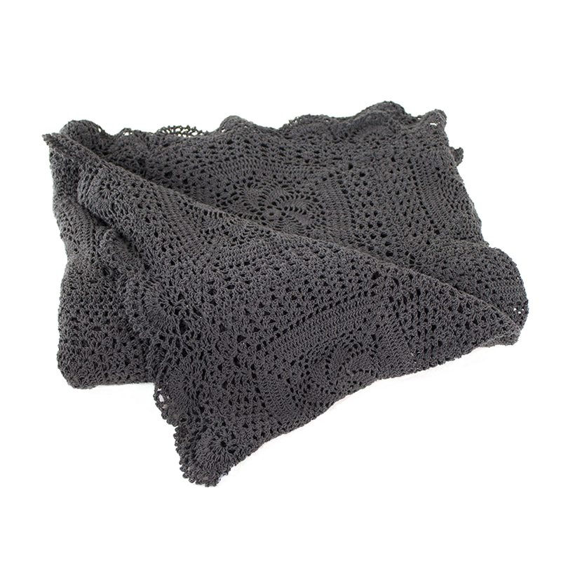 Plaid JULIA coloris anthracite 130 x 150 cm