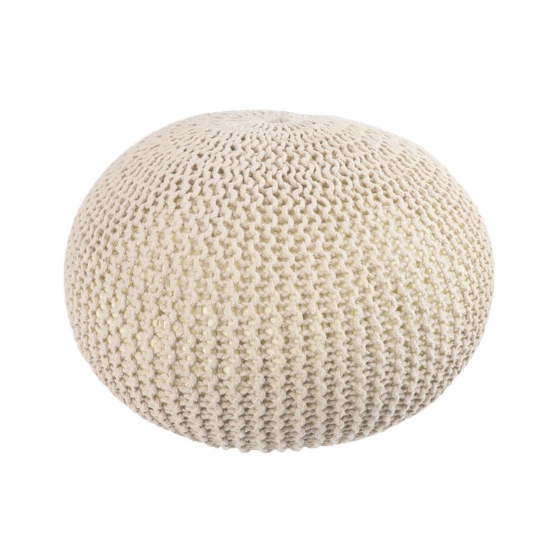 Pouf TRICOT coloris beige