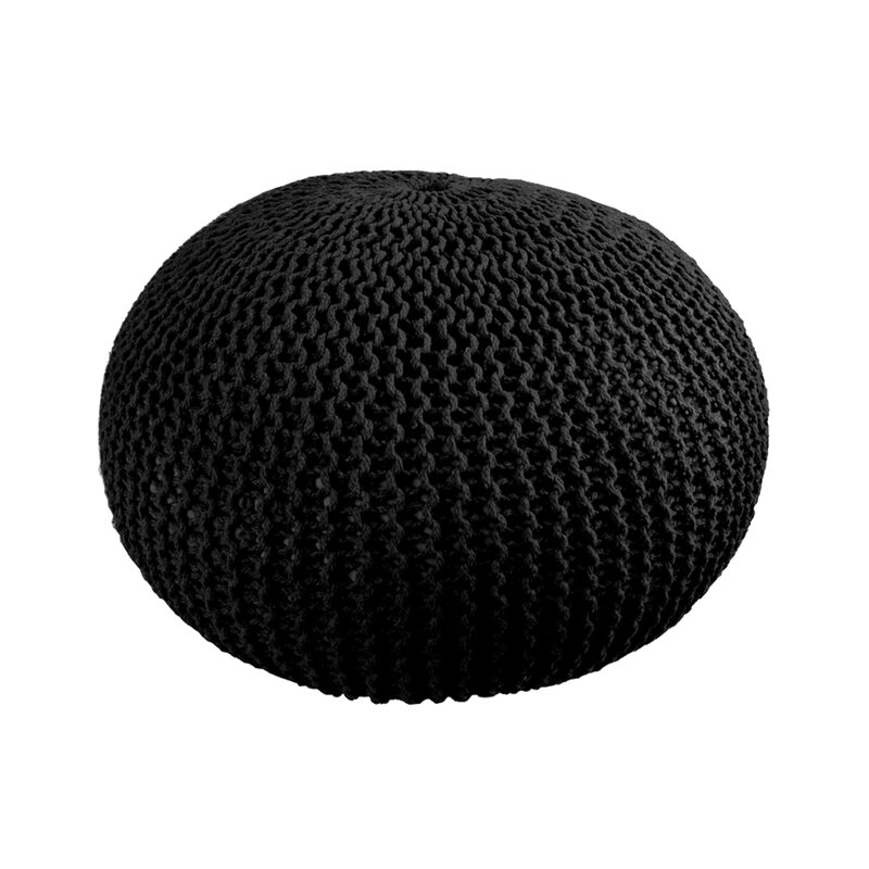 Pouf TRICOT coloris noir