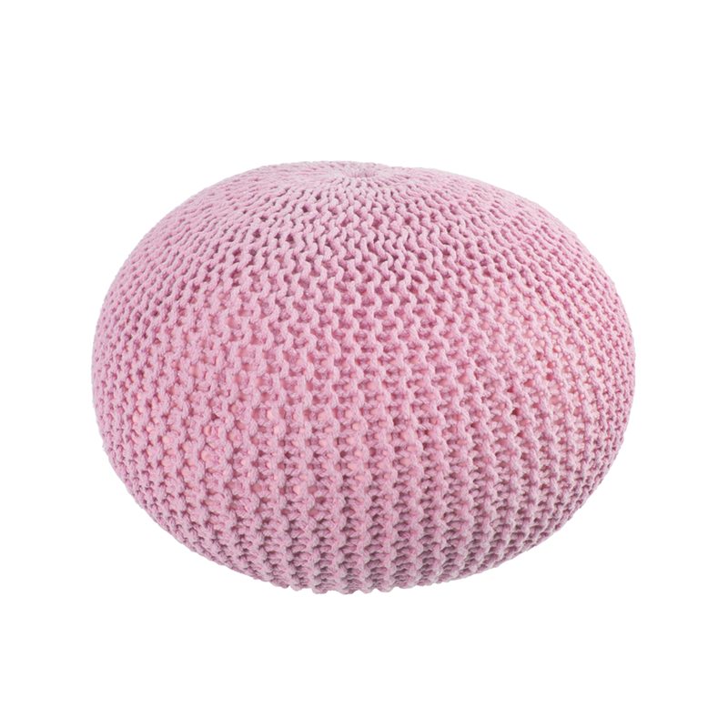 Pouf TRICOT coloris rose