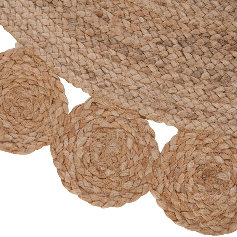 Tapis BASTIAN coloris naturel 120 x 120 cm