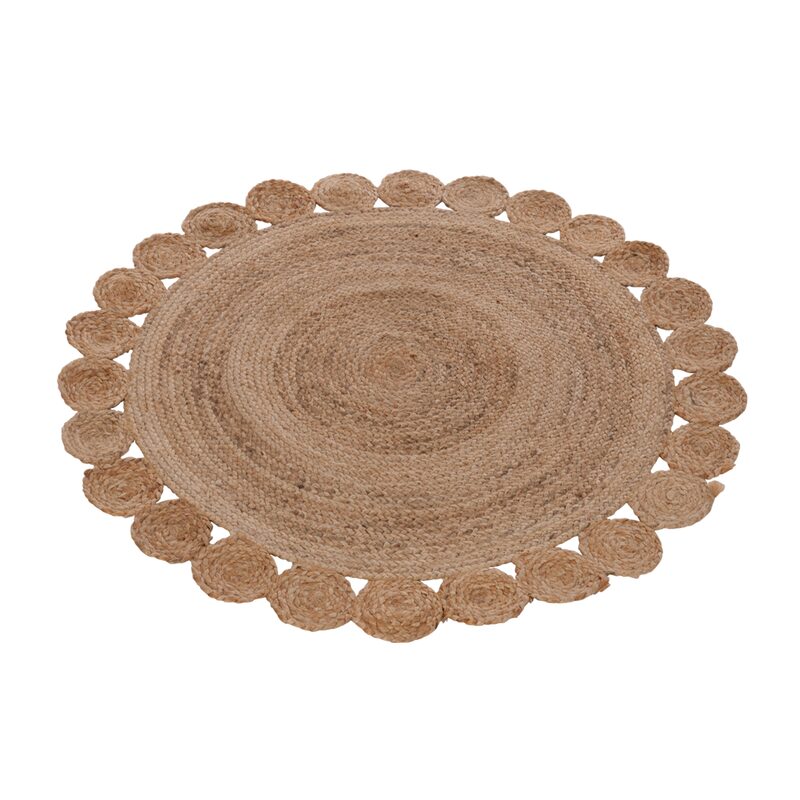 Tapis BASTIAN coloris naturel 120 x 120 cm