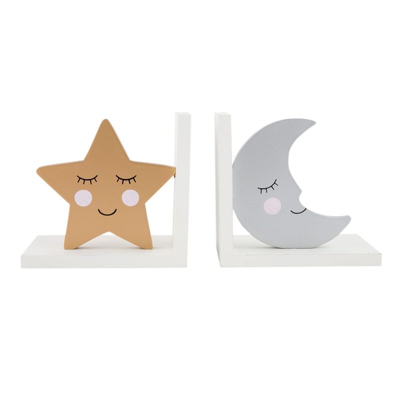 Serre-livres SWEET DREAMS STAR & MOON coloris blanc