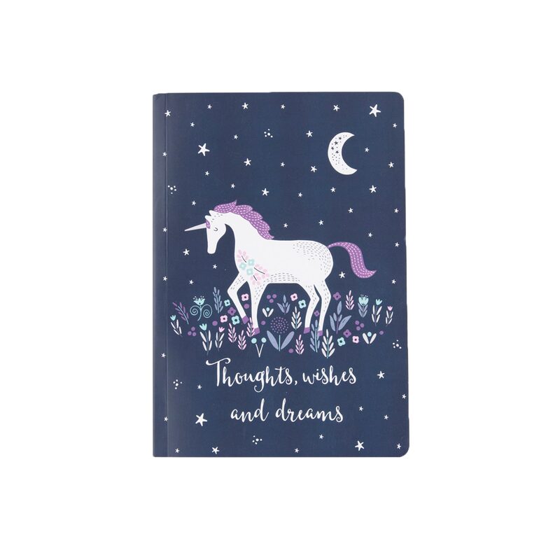 Carnet STARLIGHT UNICORN coloris bleu nuit