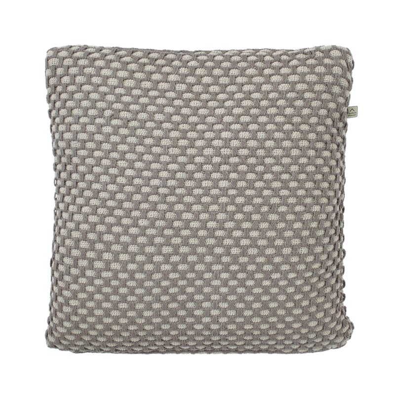 Coussin KURTA coloris taupe 45 x 45 cm