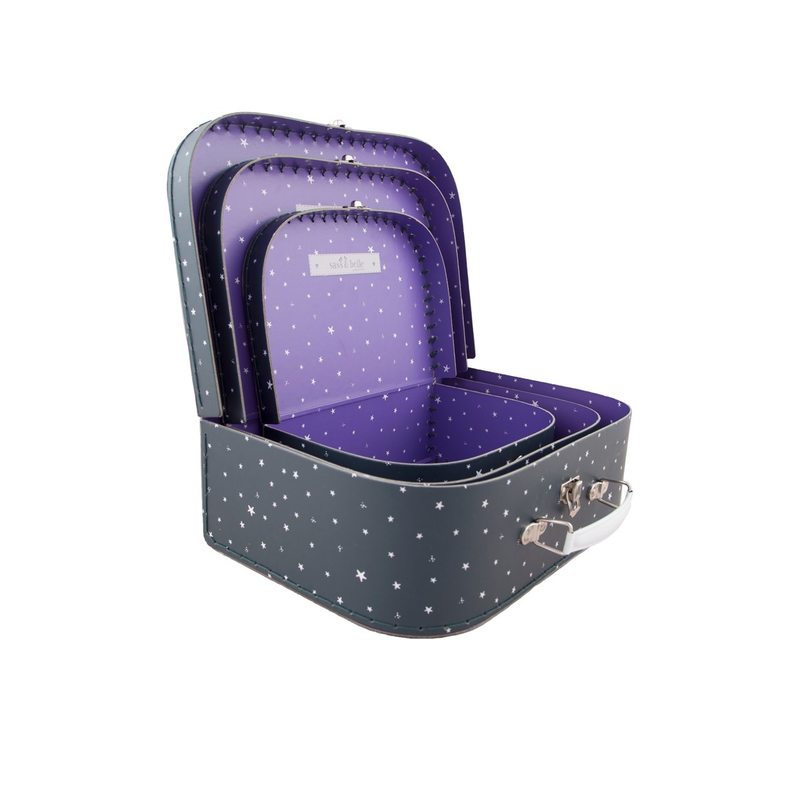 Boîte de rangement STARLIGHT UNICORN X3 coloris bleu nuit