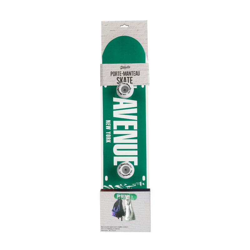 Patère SKATE 5TH AVENUE coloris vert émeraude