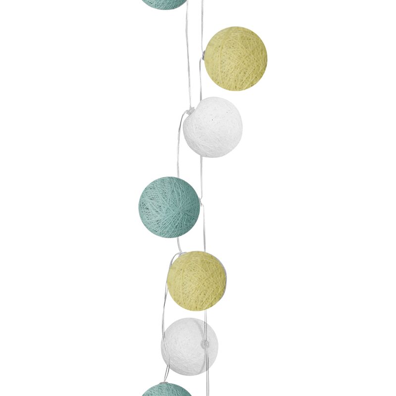 Guirlande lumineuse boule KIMY coloris vert